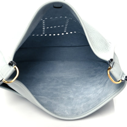 Hermes Taurillon Clemence Evelyne III GM Bleu Pale 4 of 10