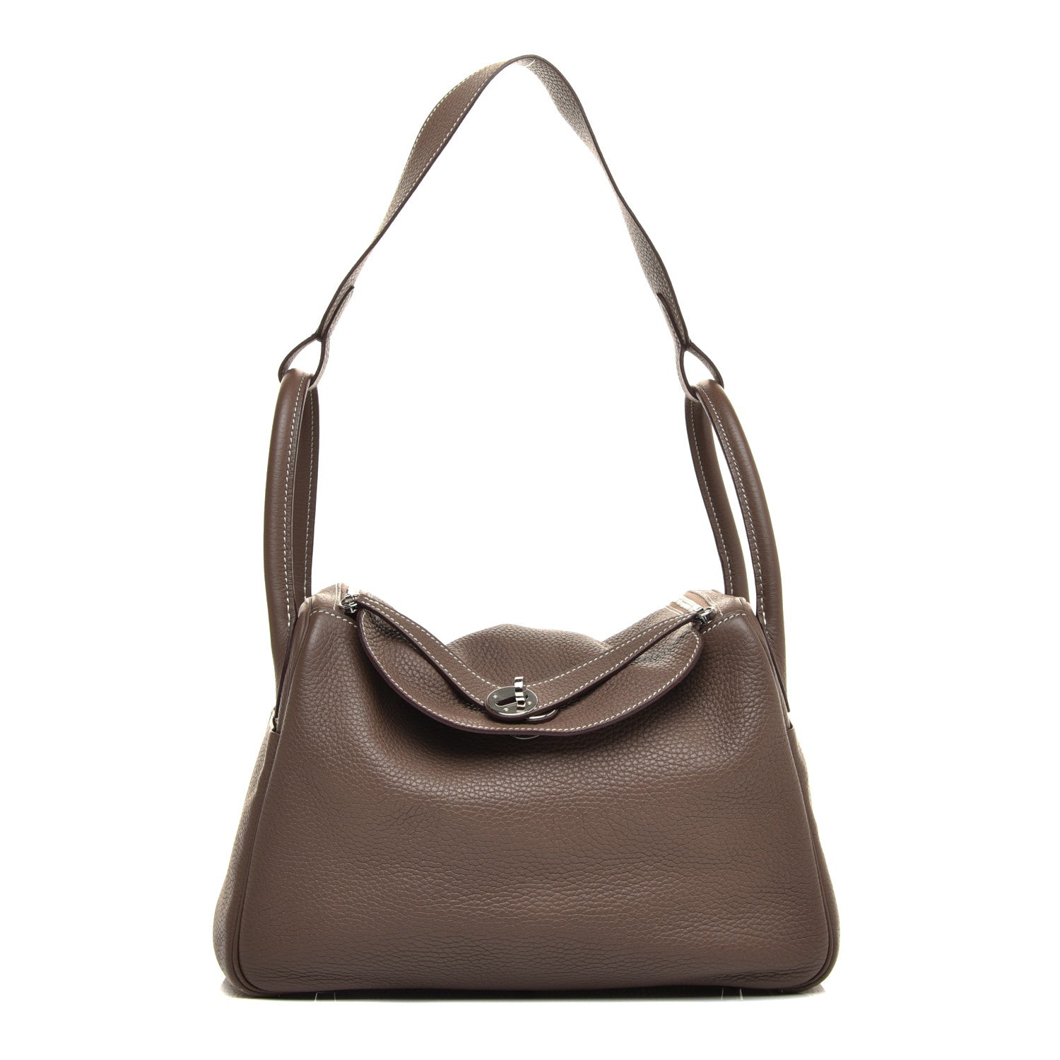 Hermes Taurillon Clemence Lindy 30 Etoupe 1 of 9