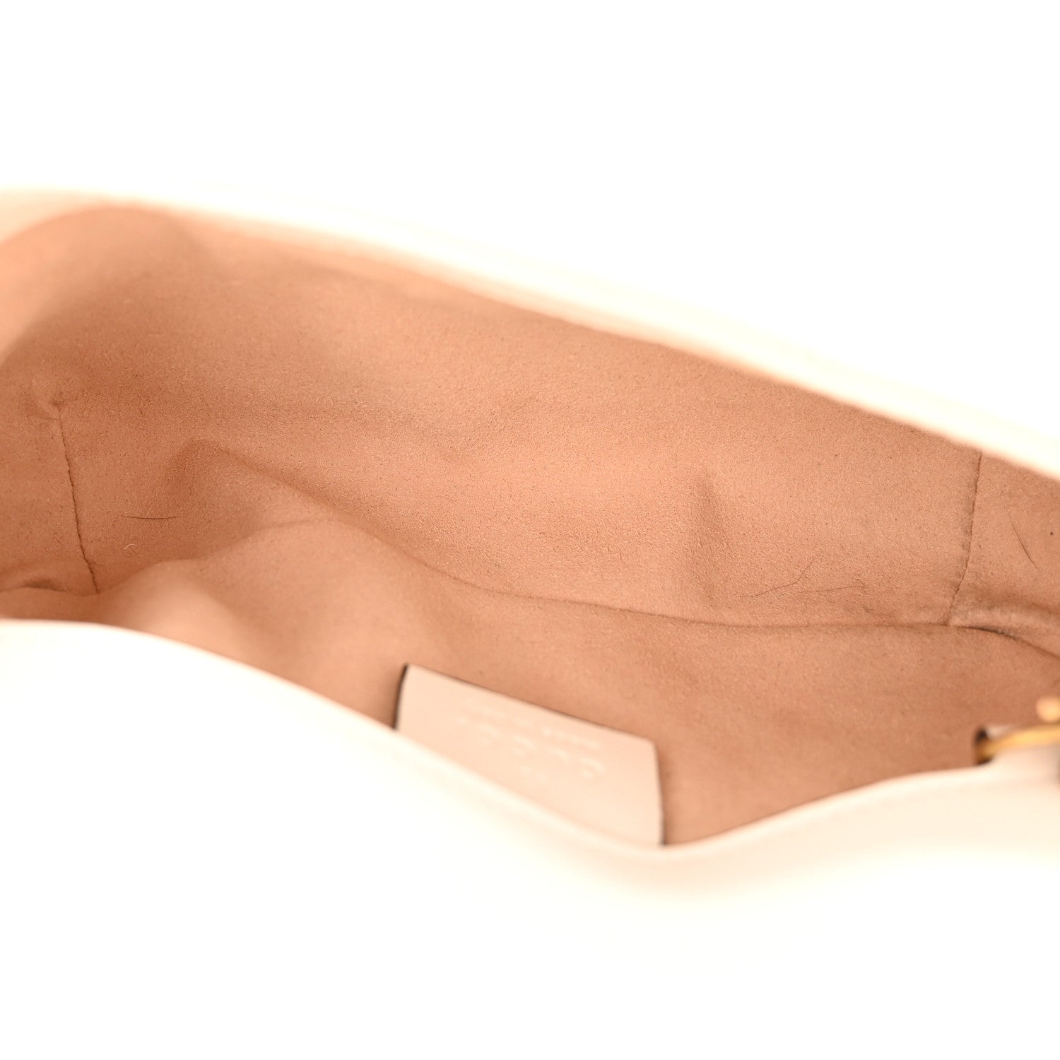 Gucci Calfskin Matelasse Super Mini GG Marmont Shoulder Bag White 5 of 11