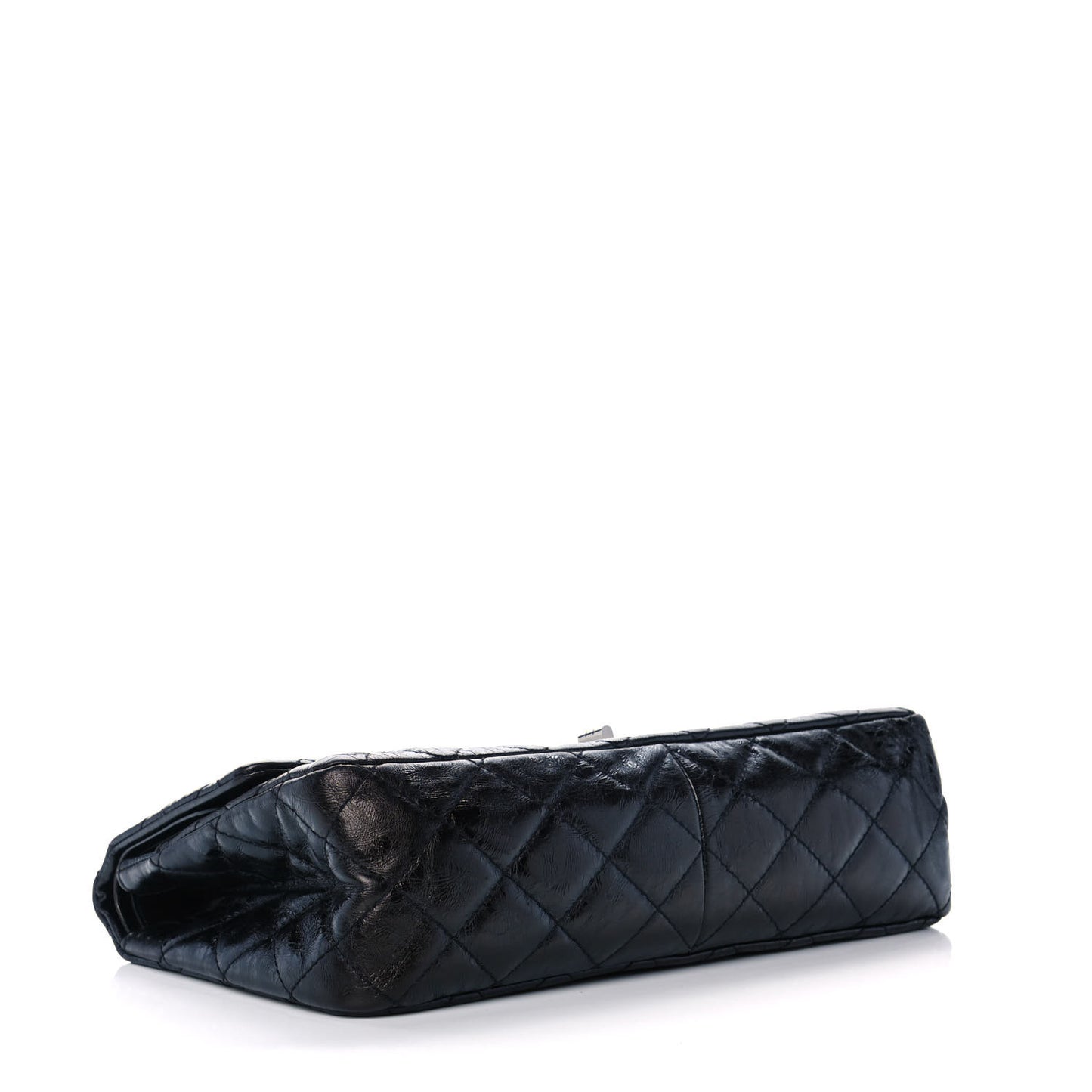Metallic Aged Calfskin Quilted 2.55 Reissue 227 Flap Black