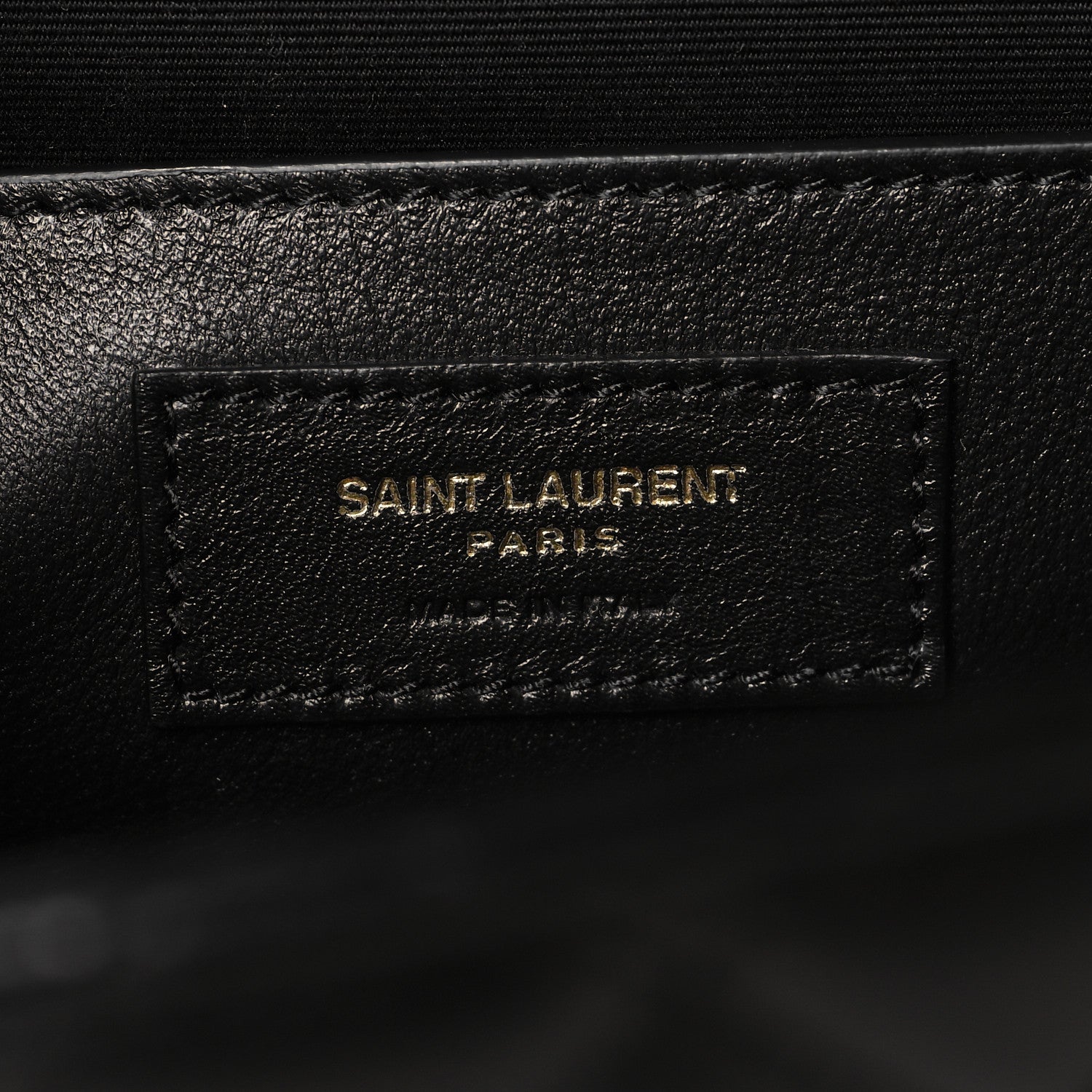 Saint Laurent Lambskin Mixed Matelasse Triquilt Medium Monogram Satchel Black 6 of 9
