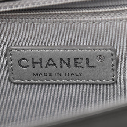 Chanel Metallic Calfskin Quilted New Medium Boy Flap Black 5 of 8