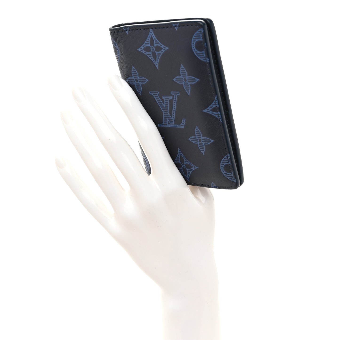 Calfskin Monogram Shadow Pocket Organizer Blue