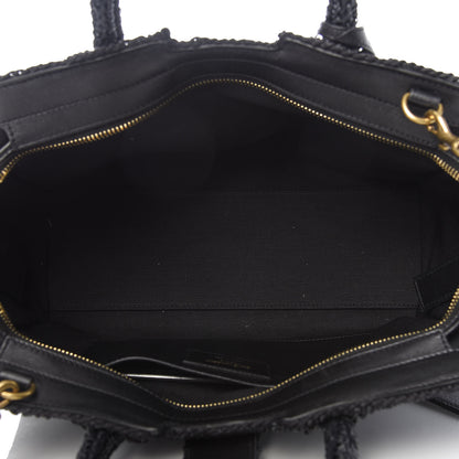 Saint Laurent Raffia Baby Monogram Downtown Cabas Black 5 of 9
