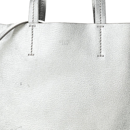 Celine Metallic Grained Calfskin Small Vertical Cabas Silver 8 of 11