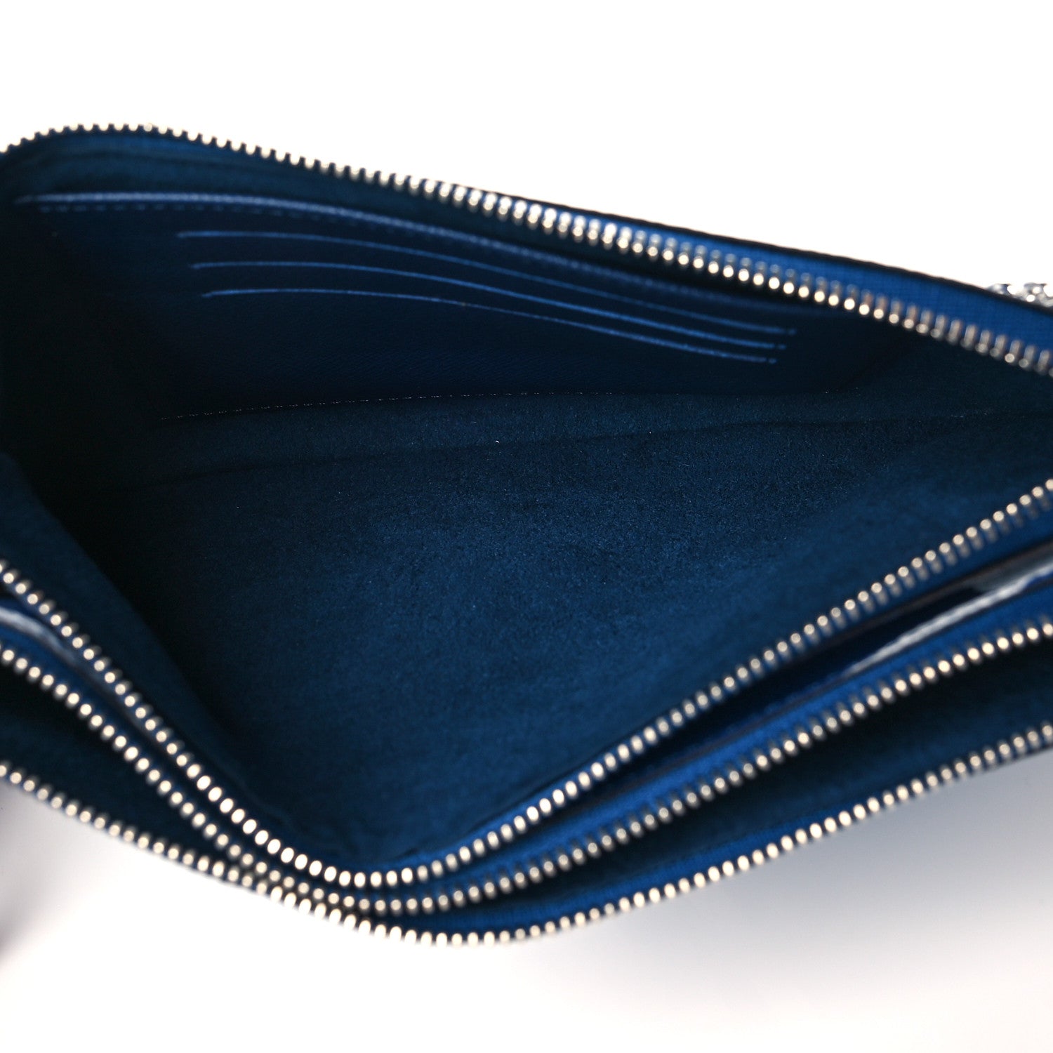 Louis Vuitton Monogram Giant Escale Double Zip Pochette Blue 6 of 10