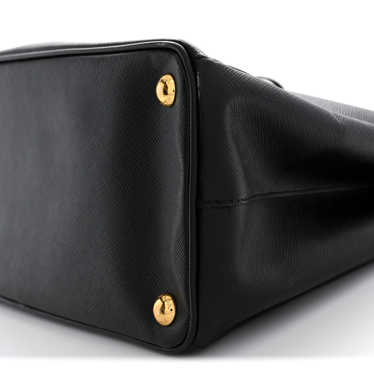 Saffiano Small Galleria Double Zip Tote Black