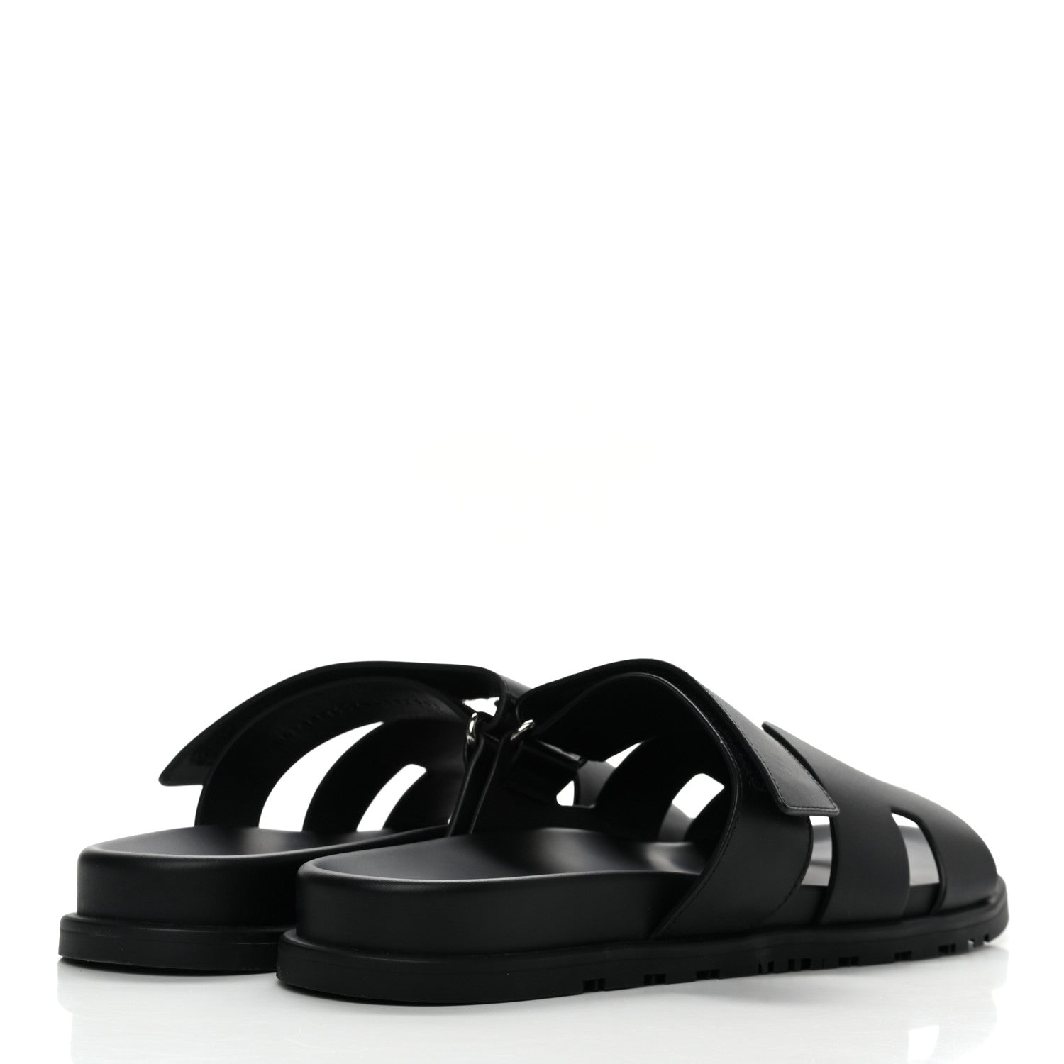 Hermes Calfskin Mens Chypre Sandals 42.5 Black 4 of 9