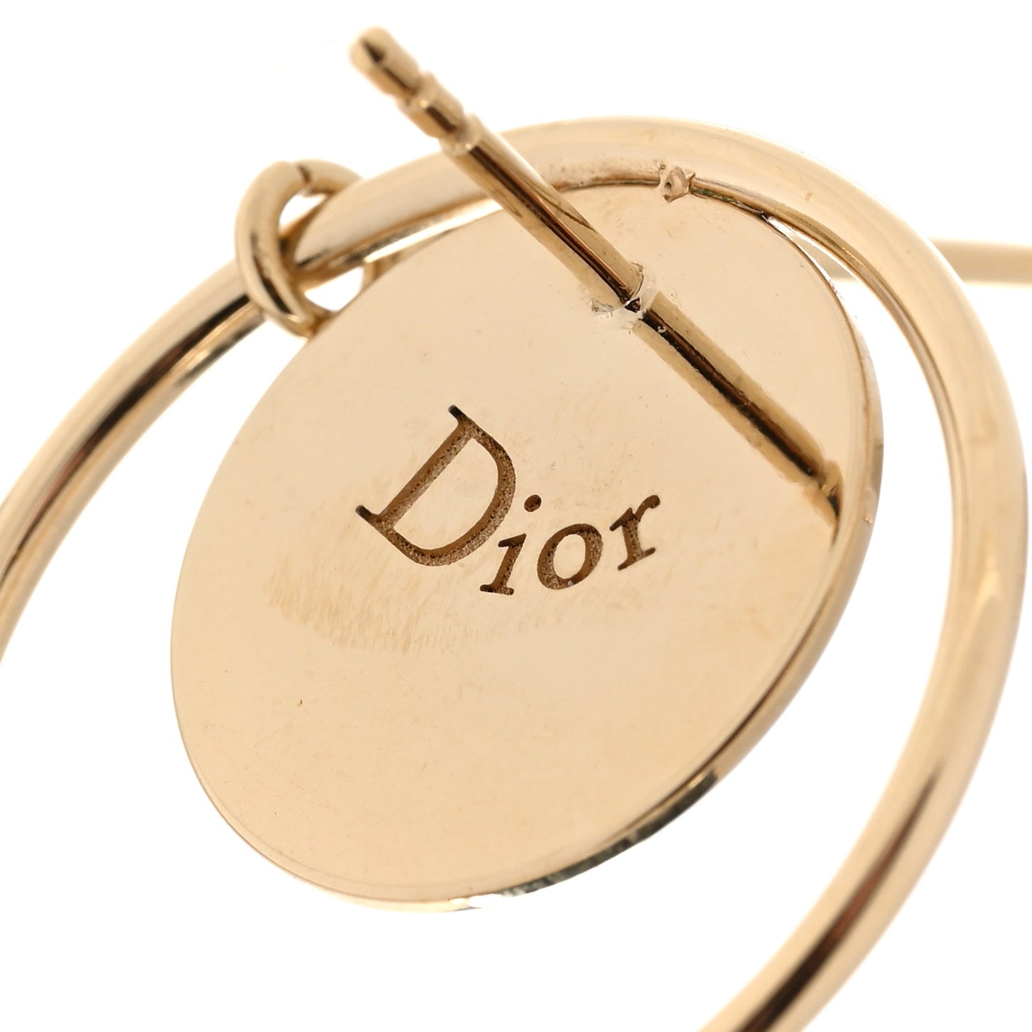 Crystal Circle Drop Earrings Gold
