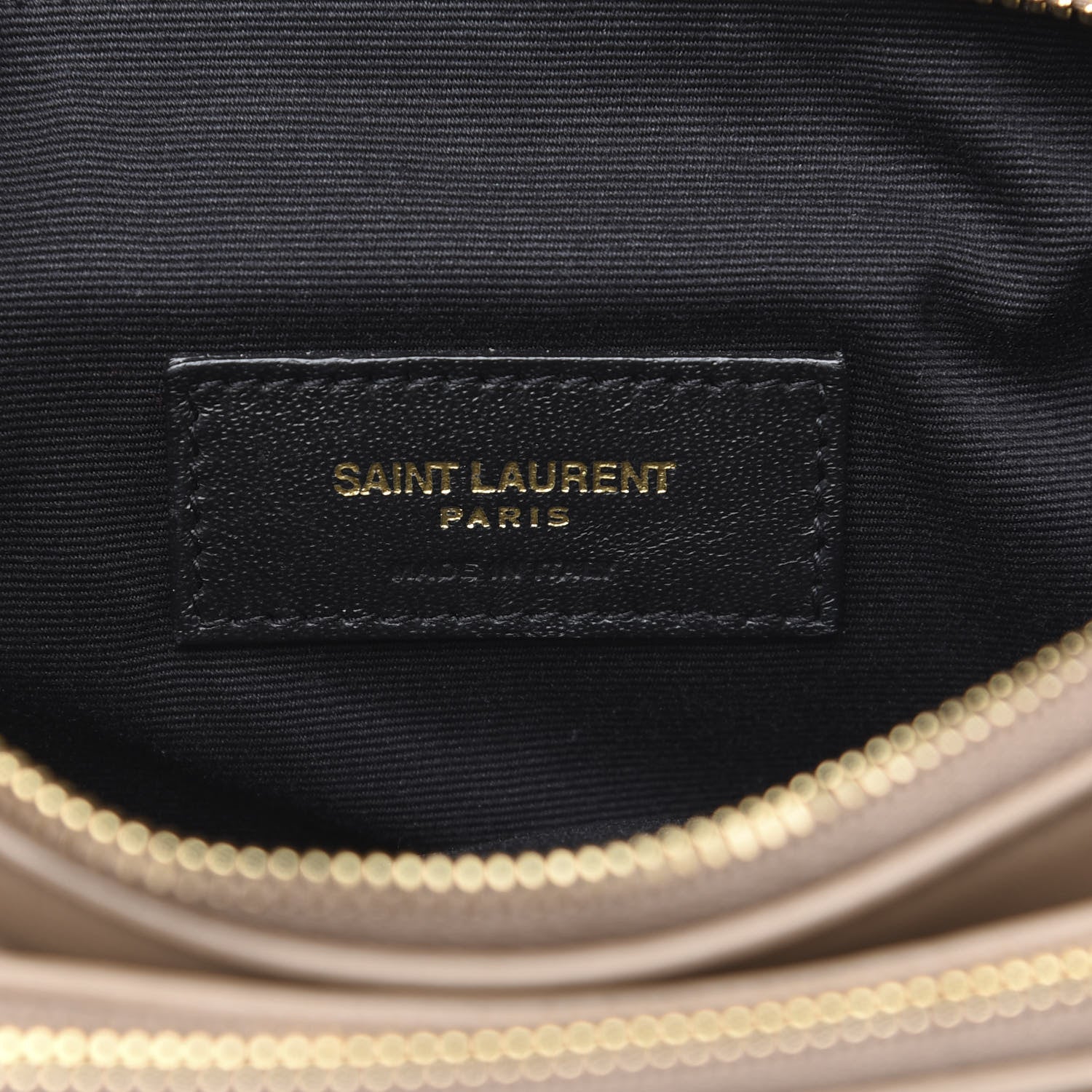 Saint Laurent Lambskin Diamond Quilted Angie Chain Bag Dusty Grey 5 of 12