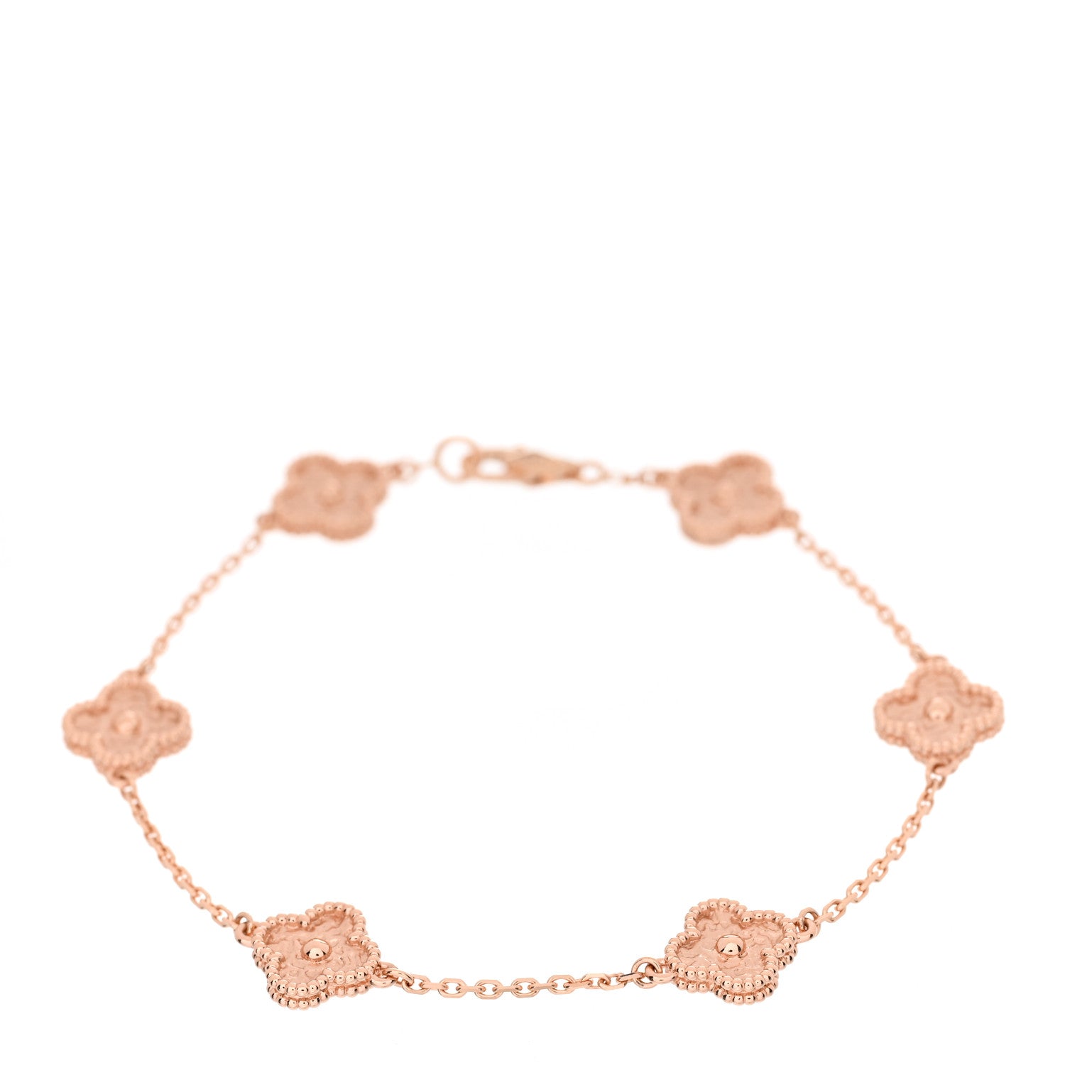 Van Cleef & Arpels 18K Rose Gold 6 Motifs Sweet Alhambra Bracelet 1 of 5