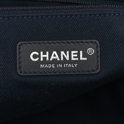 Chanel Denim Small Deauville Tote Blue Orange 6 of 10