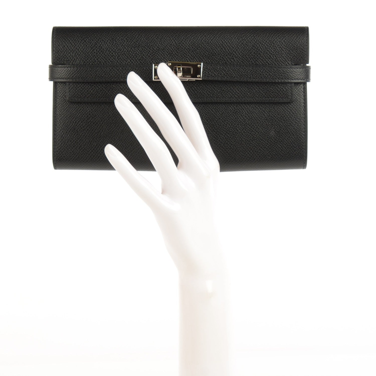 Hermes Epsom Kelly Longue Wallet Black 8 of 15