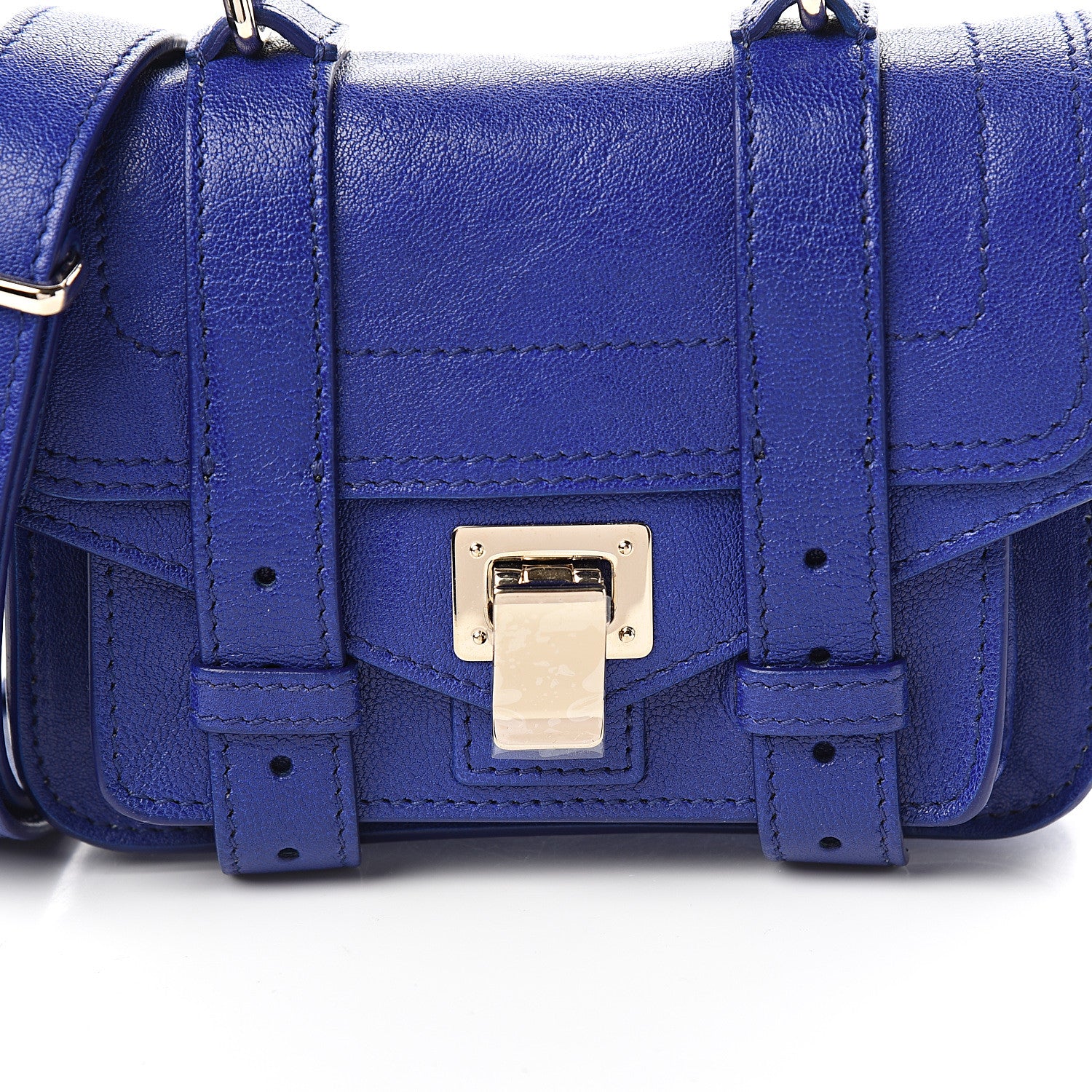 Proenza Schouler Lambskin Micro PS1 Satchel Sapphire 8 of 8