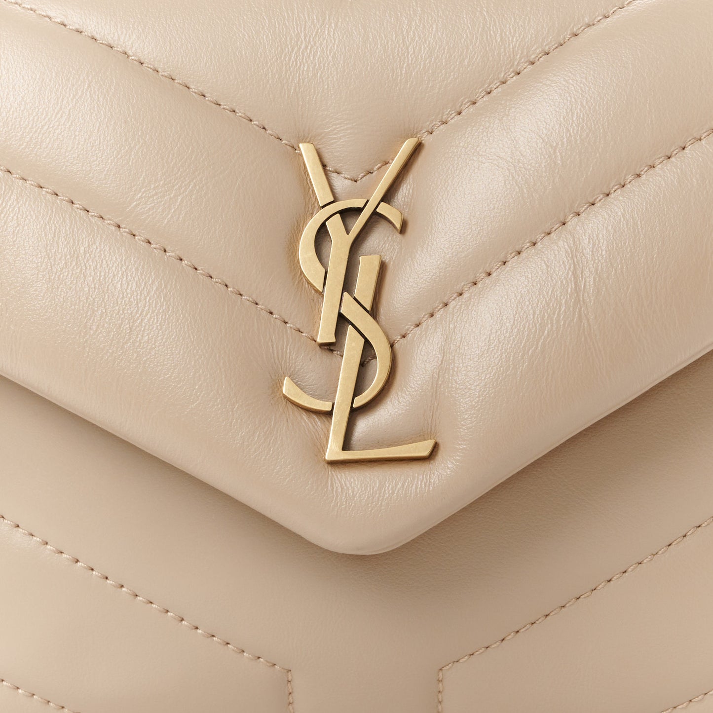 Calfskin Y Quilted Monogram Toy Loulou Crossbody Bag Dark Beige