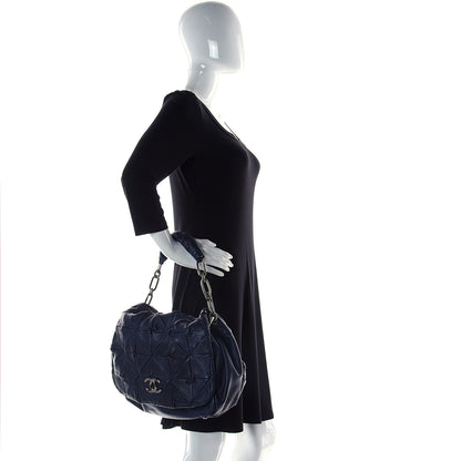 Chanel Lambskin Quilted Soft Squares Origami Accordion Flap Navy 2 of 15