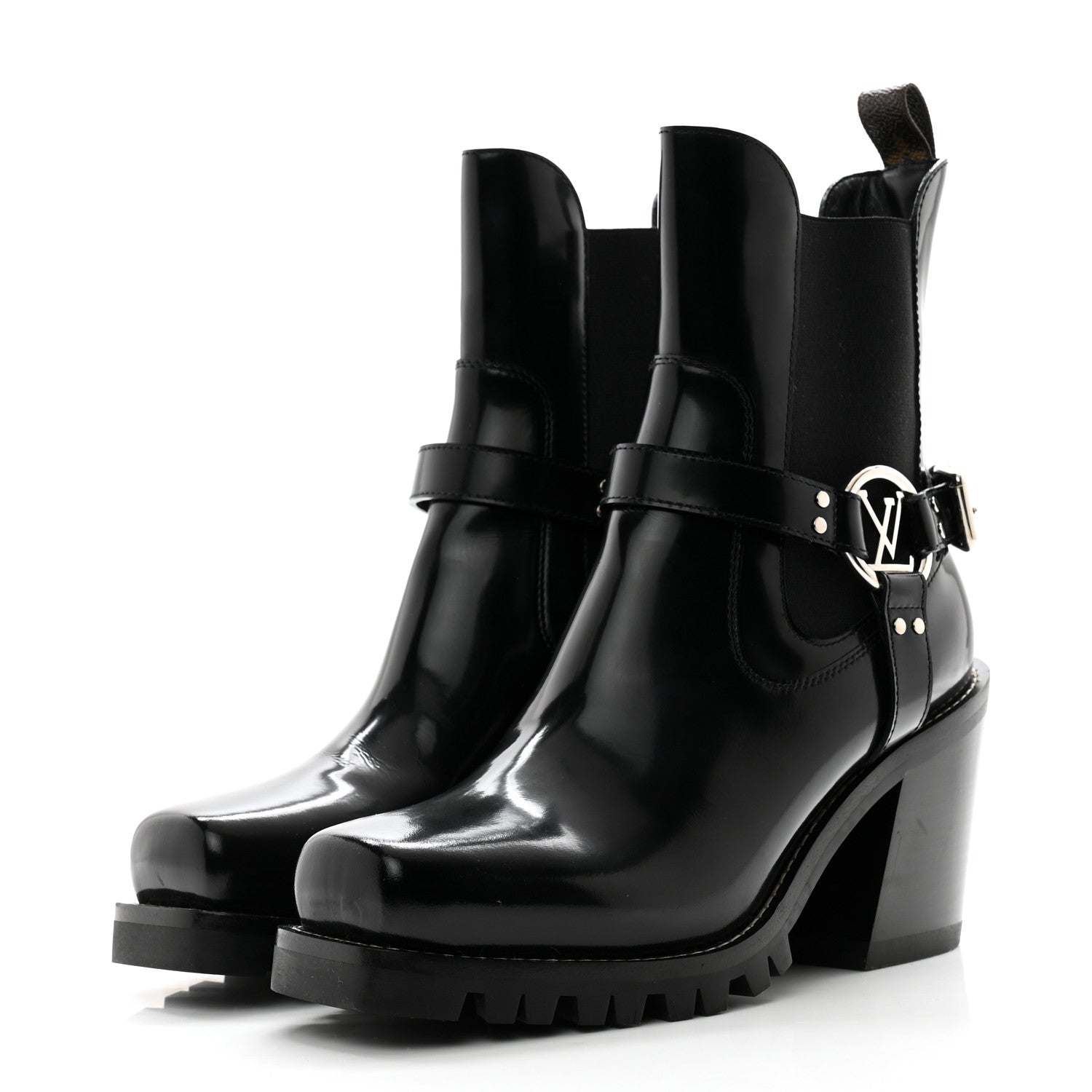 Louis Vuitton Patent Limitless Ankle Boots 39 Black 3 of 10