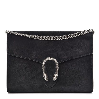 Gucci Suede Mini Dionysus Chain Wallet Black 1 of 11