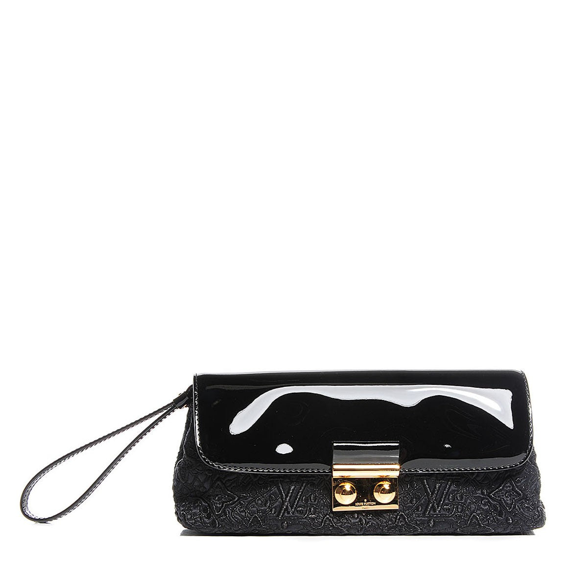 Satin Dentelle Pochette Black