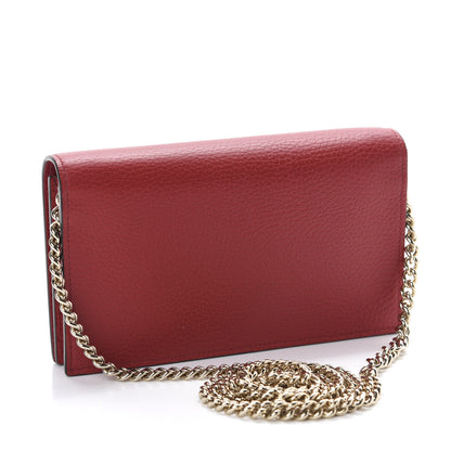 Gucci Dollar Calfskin Medium Betty Chain Wallet Tabasco 3 of 11