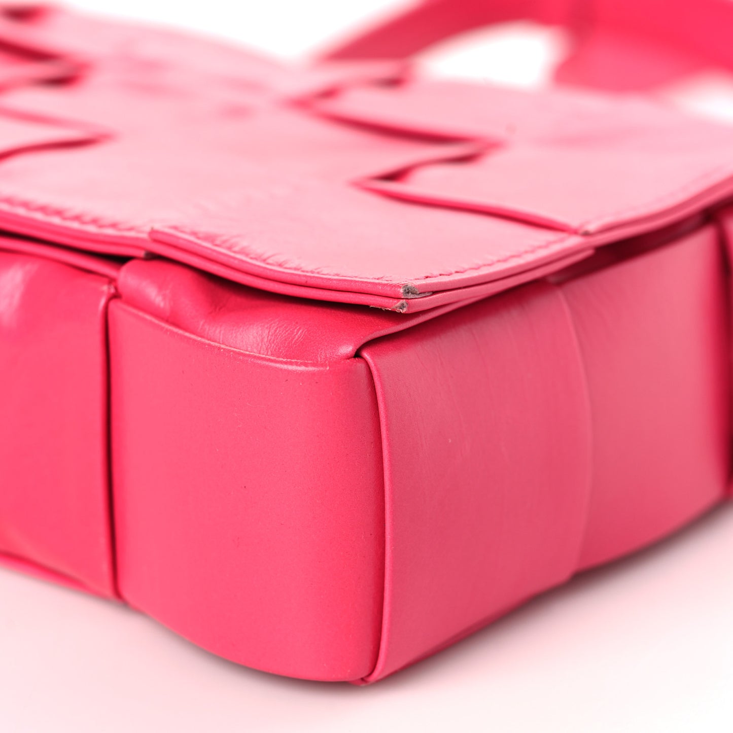 Paper Calfskin Maxi Intreccio Cassette Crossbody Bag Lollipop