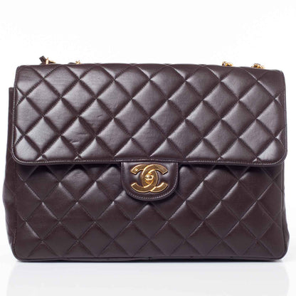Chanel Lambskin Jumbo Single Flap Brown 1 of 10