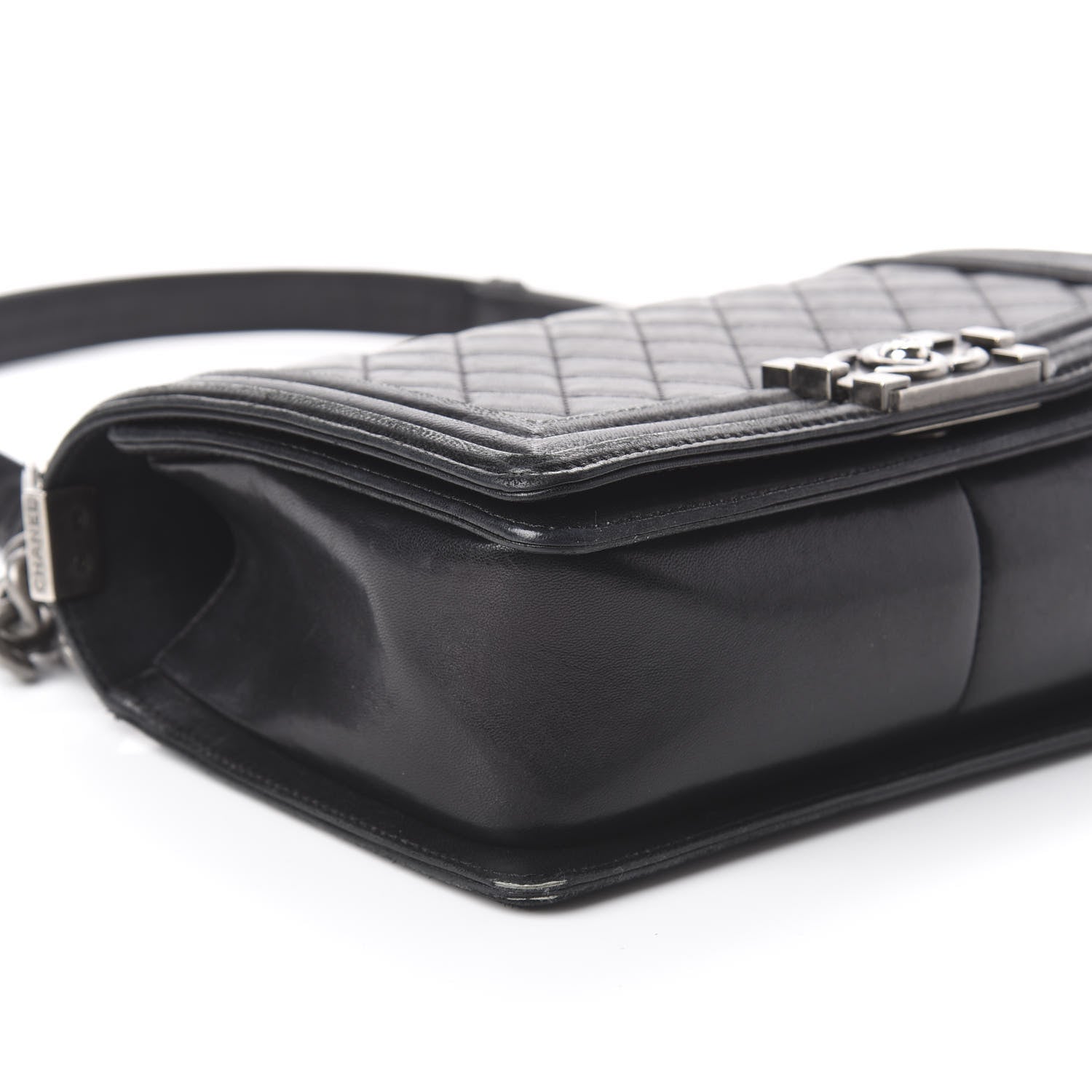 Chanel Lambskin Quilted Medium Boy Flap Black 8 of 9