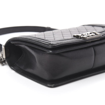 Chanel Lambskin Quilted Medium Boy Flap Black 8 of 9