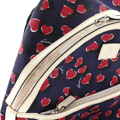 Gucci Canvas Heartbeat Print Childrens Backpack New Wine 12 of 18