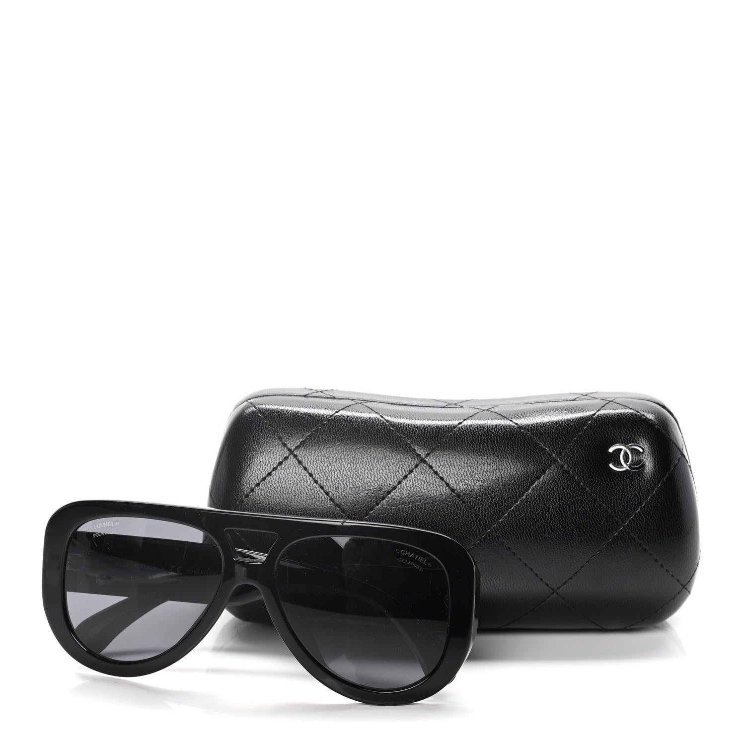 Chanel Resin Polarized Sunglasses 5423-B Black 8 of 8