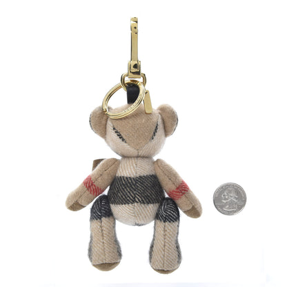 Burberry Cashmere Vintage Check Thomas Bear Bag Charm Antique Yellow 2 of 3
