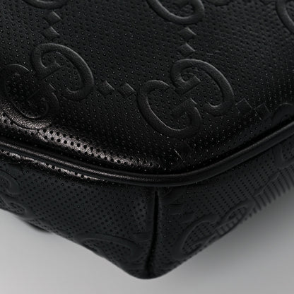 Gucci Calfskin GG Tennis Embossed Pocket Belt Bag Black 11 of 13