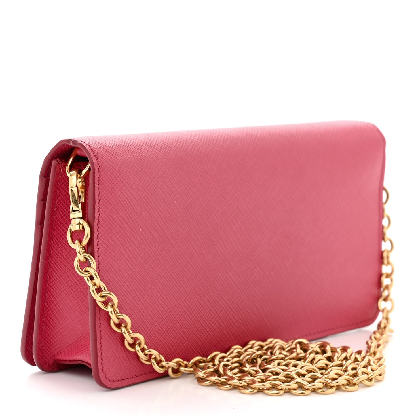 Saffiano Metal Mini Flap Crossbody Wristlet Bag Peonia