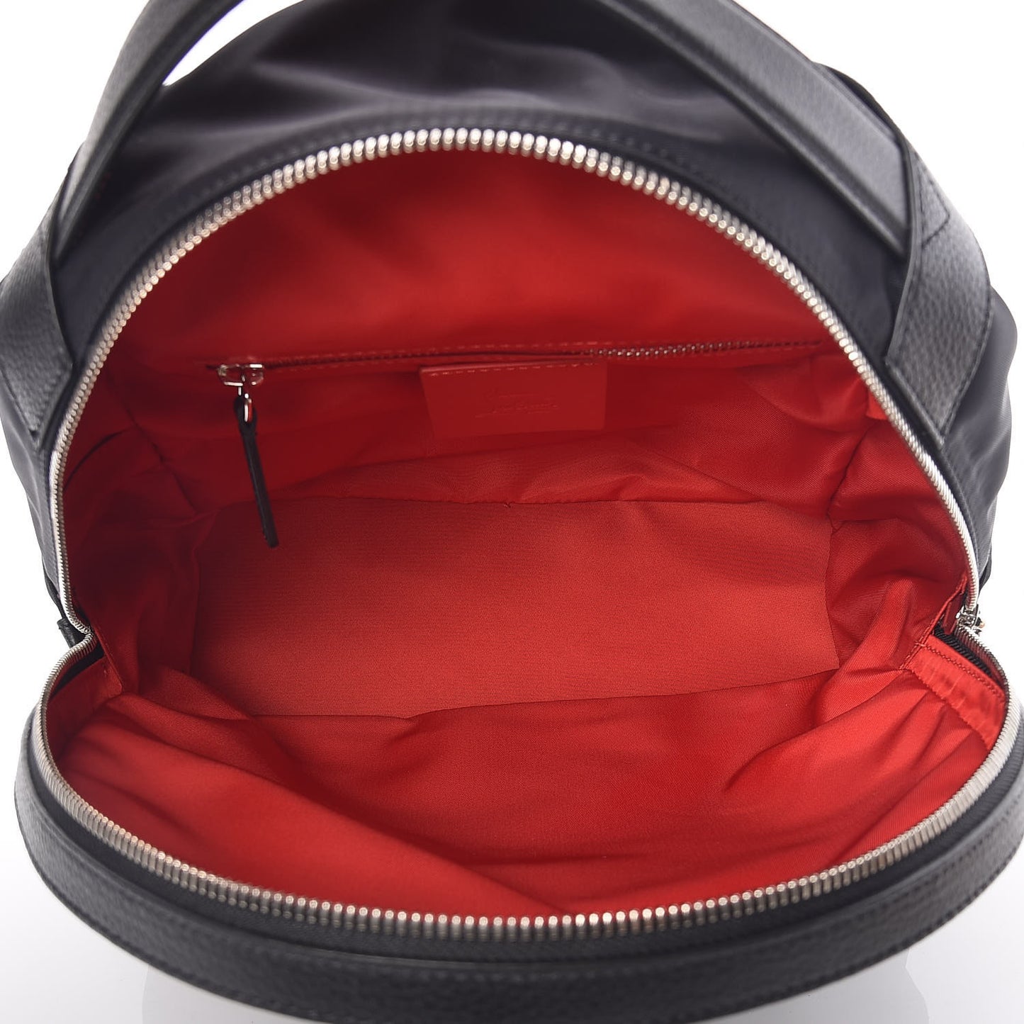Nylon Calfskin Love Small Backloubi Backpack Black