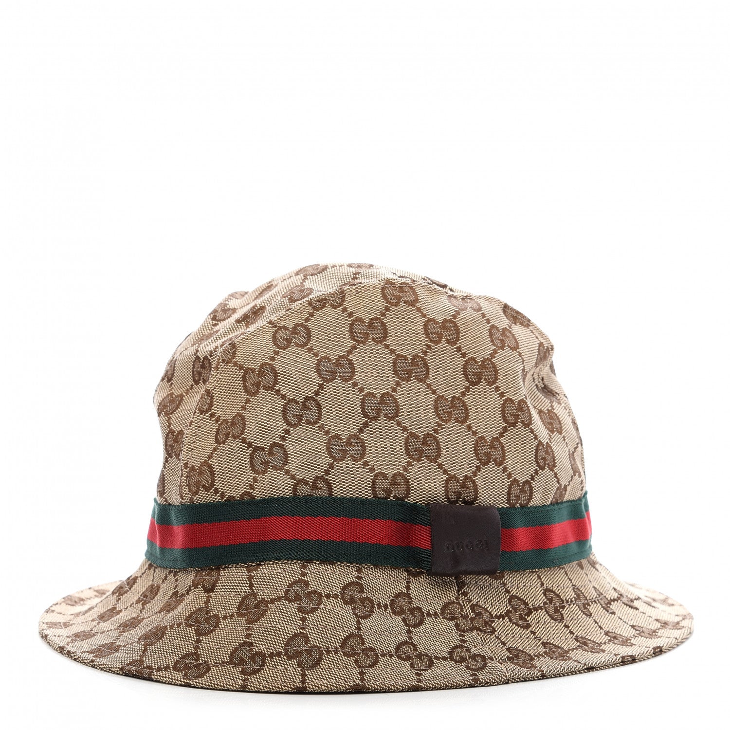 Gucci Monogram Web Bucket Hat XL Brown 1 of 9