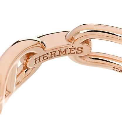Hermes 18K Rose Gold Diamond PM Chaine d'Ancre Chaos Ring 52 6 4 of 6