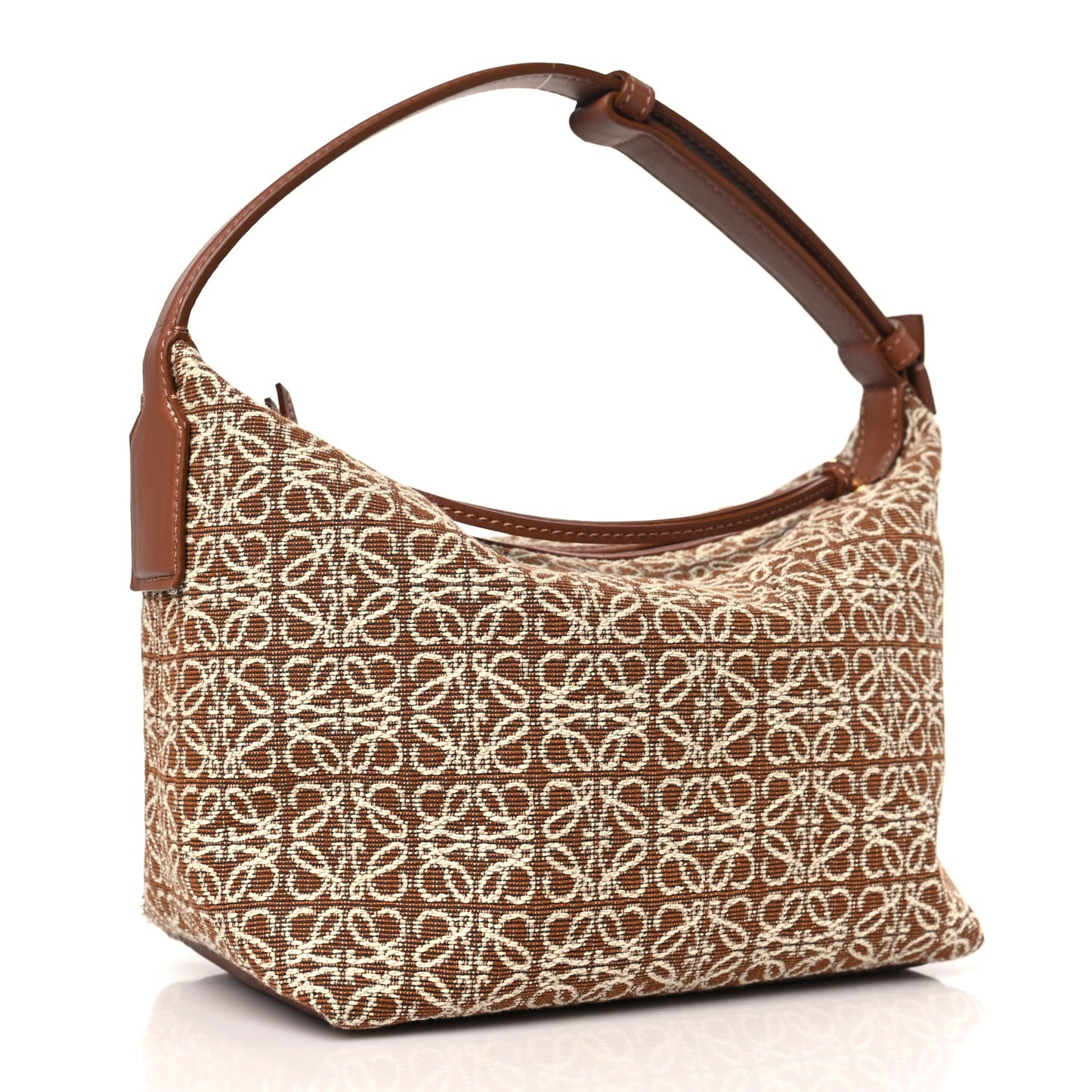 Jacquard Anagram Calfskin Small Cubi Bag Tan Pecan