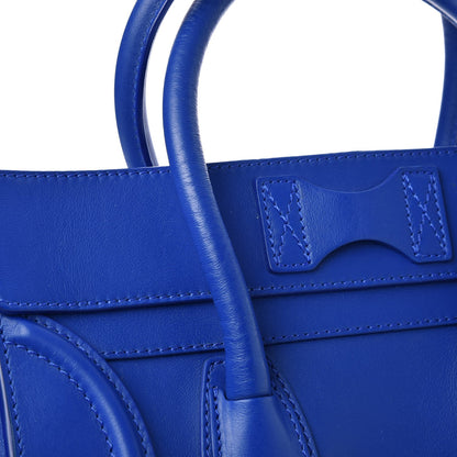 Celine Smooth Calfskin Mini Luggage Royal Blue 8 of 9