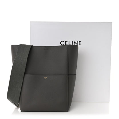 Celine Soft Grained Calfskin Sangle Bucket Bag Grey 10 of 10