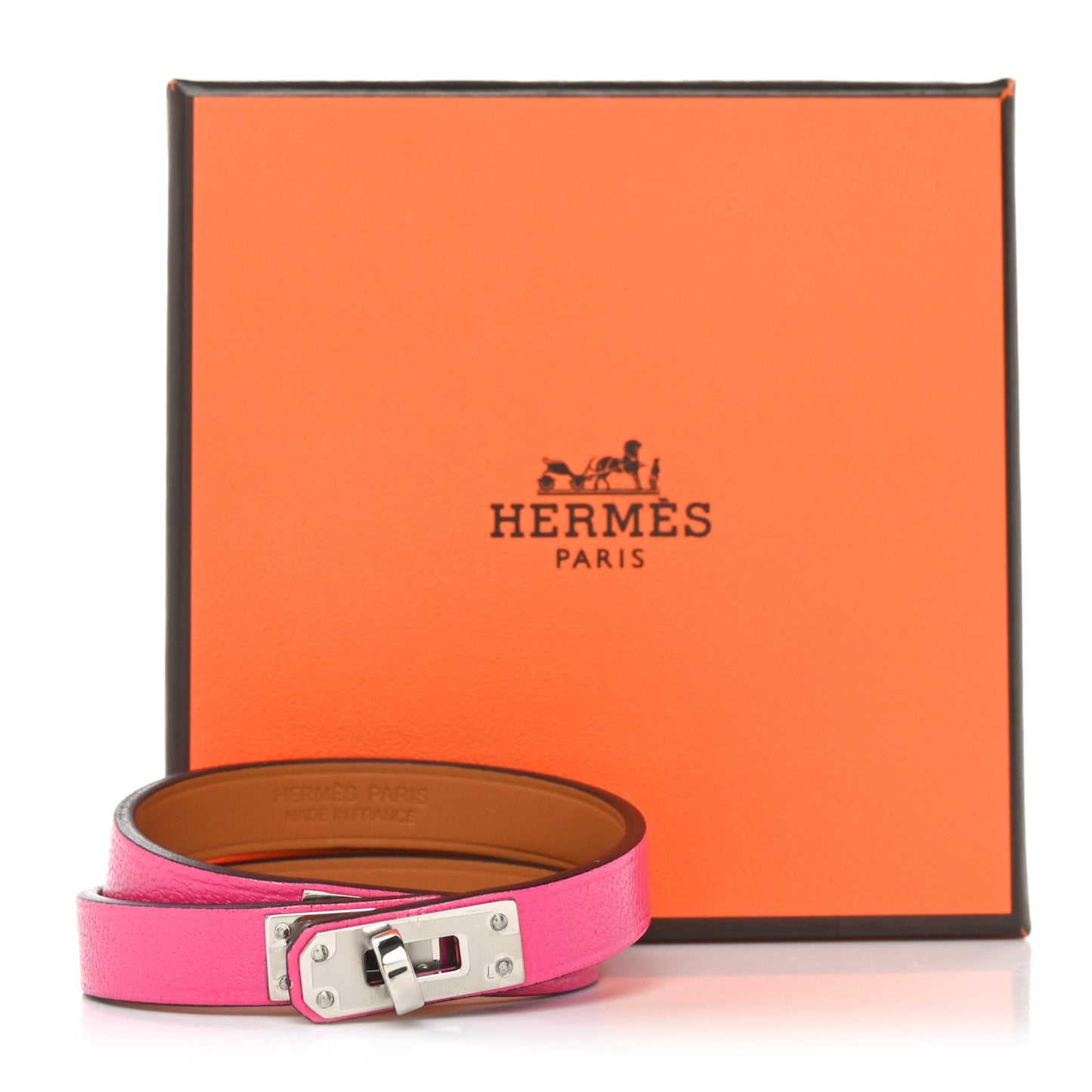 Chevre Chamkila Mini Kelly Double Tour Bracelet T1 Rose Shocking