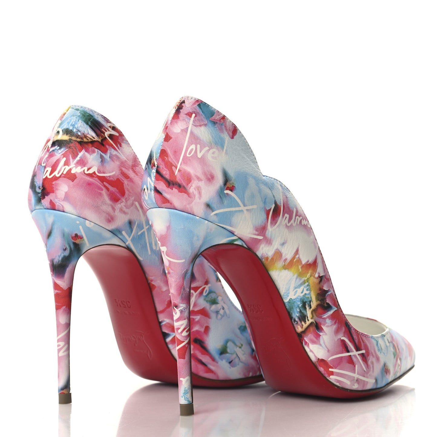 Calfskin Hot Chick 100 Pumps 35.5 White Multicolor