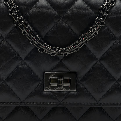 Chanel Aged Calfskin Quilted Reissue Wallet On Chain WOC So Black 8 of 11