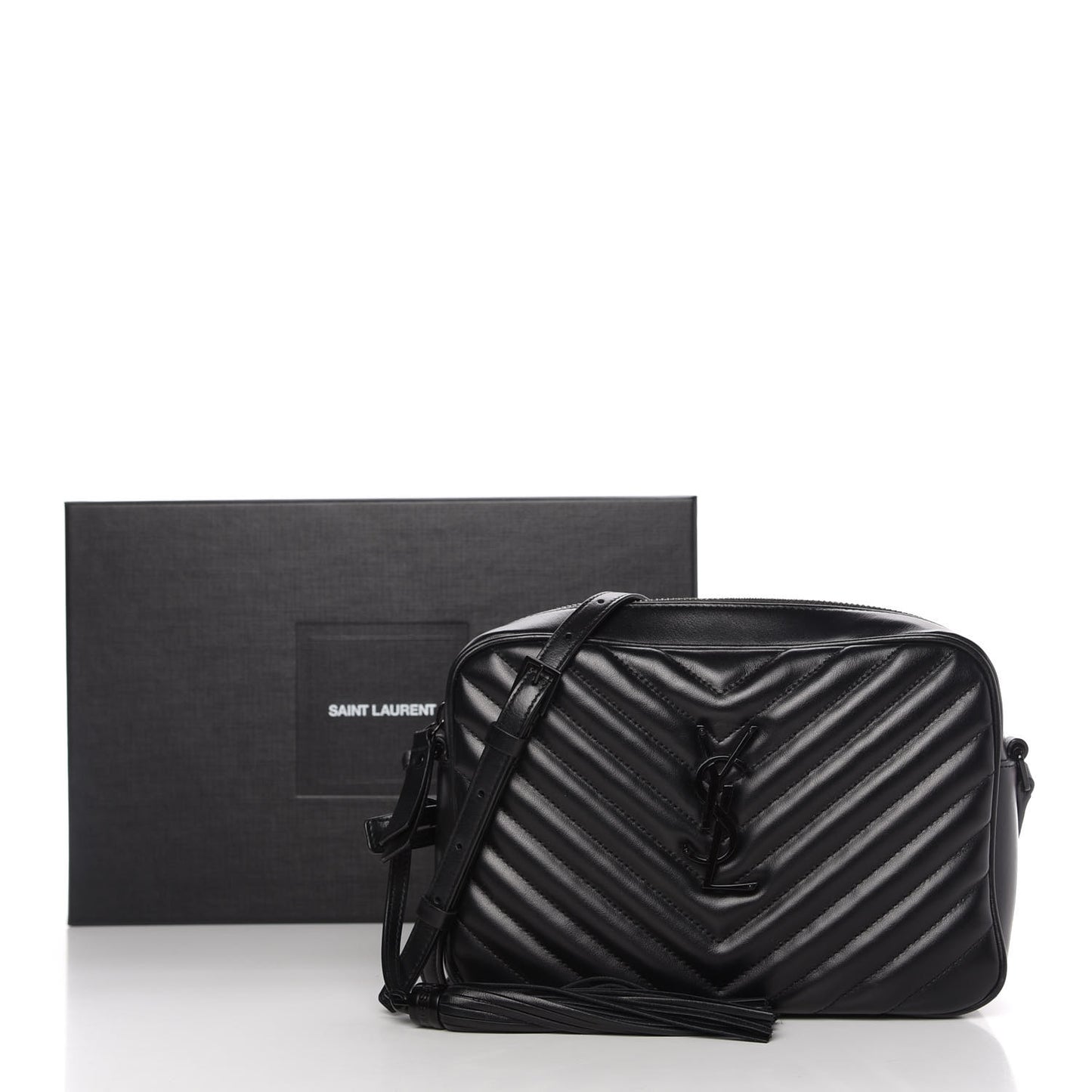 Calfskin Matelasse Monogram Lou Camera Bag Black