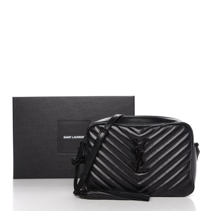 Saint Laurent Calfskin Matelasse Monogram Lou Camera Bag Black 11 of 11