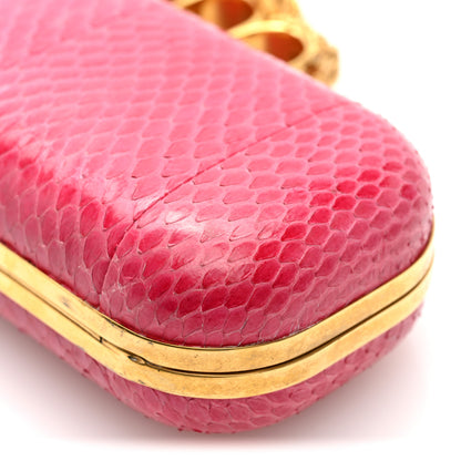 Alexander McQueen Snakeskin Knuckle Box Clutch Pink 9 of 9