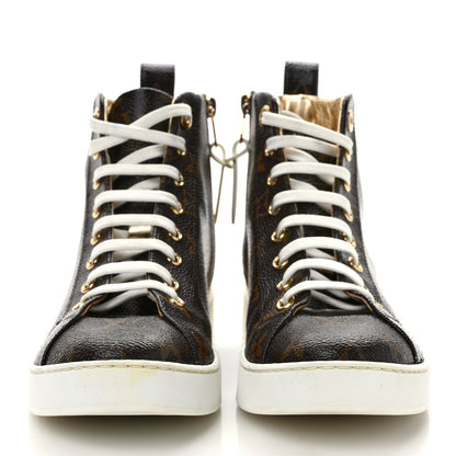Louis Vuitton Patent Monogram Stellar Sneaker Boots 36 Gold 2 of 9