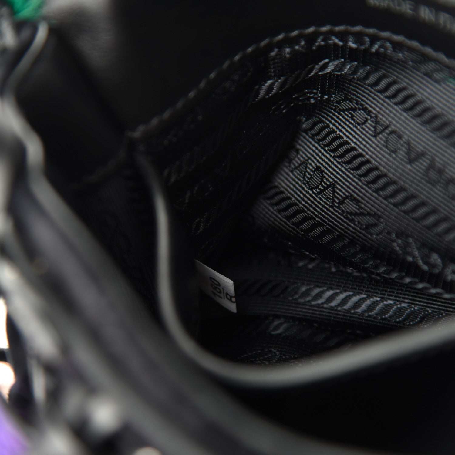 Prada Cavallino Velluto Corsaire Antic Crossbody Bag Biliardo Black 9 of 10