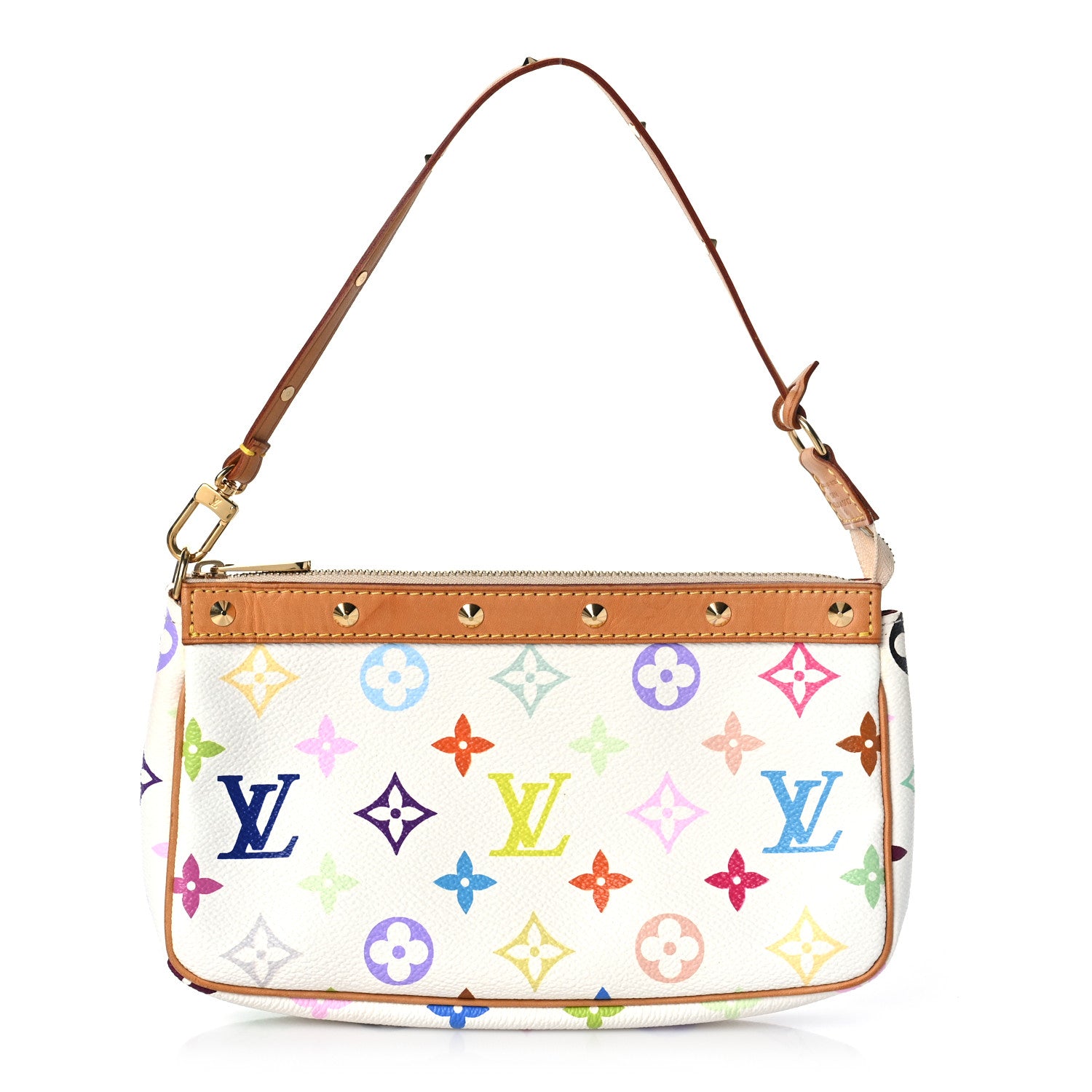 product image of LOUIS VUITTON Monogram Multicolor Pochette Accessories White FASHIONPHILE