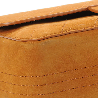 Chanel Suede Stitched Jumbo Double Flap Camel 9 of 13