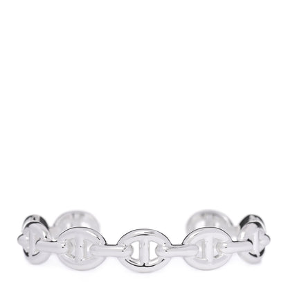 Hermes Sterling Silver MM Chaine d'Ancre Enchainee Cuff Bracelet SH 1 of 7